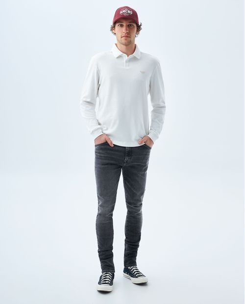 Camiseta polo manga larga para hombre