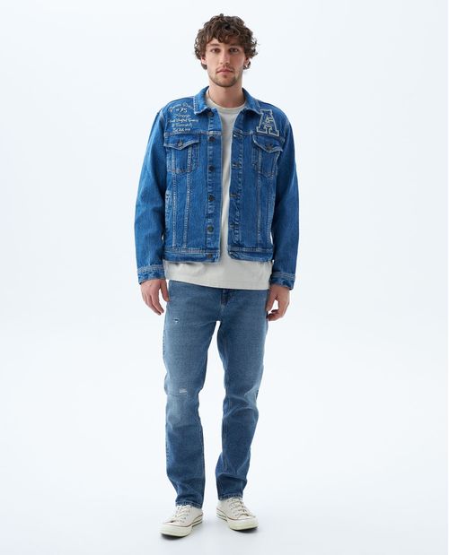 Chaqueta Trucker bordada para hombre