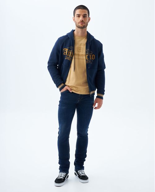 Camiseta cuello redondo en rib para hombre