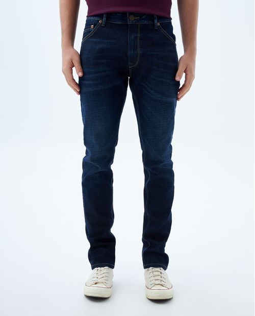 Jean Tapered tono oscuro para hombre