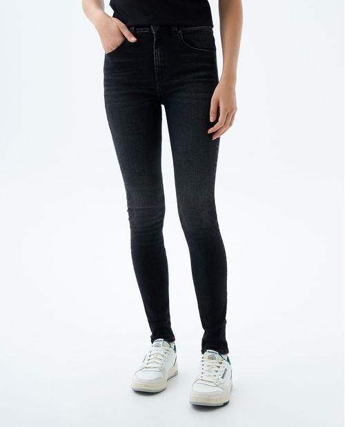 Jean Jegging negro para mujer