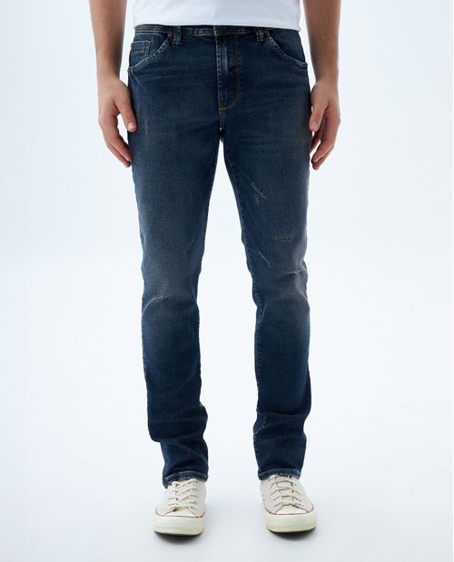 Jean slim con tallones para hombre