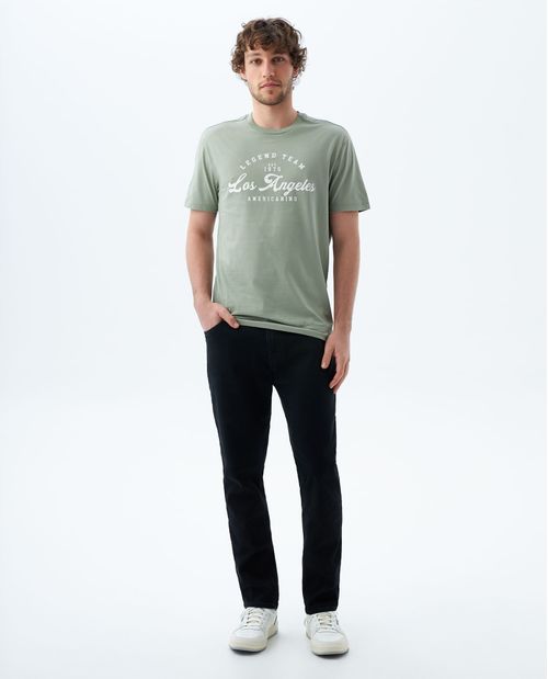 Jean Tapered black denim para hombre