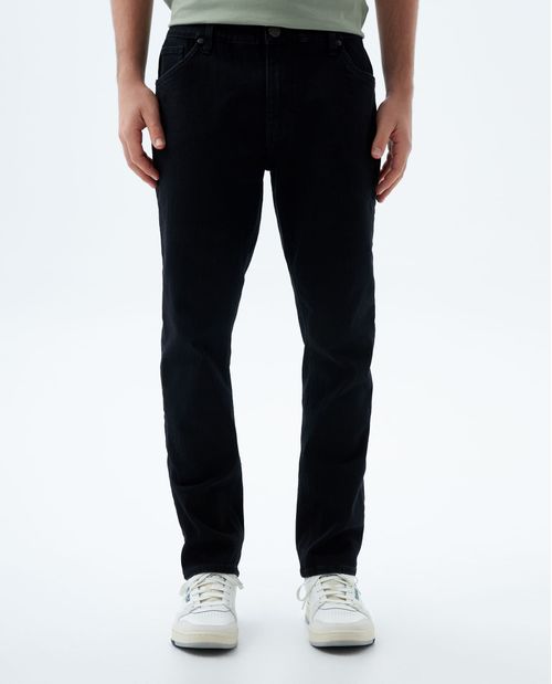 Jean Tapered black denim para hombre