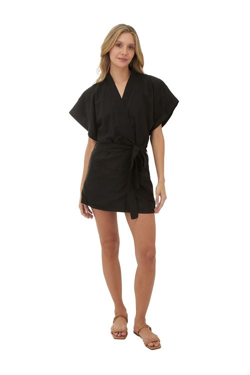 Kimono Negro para mujer Avani