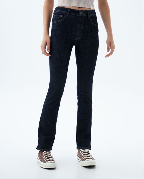Jean Jegging bota recta para mujer