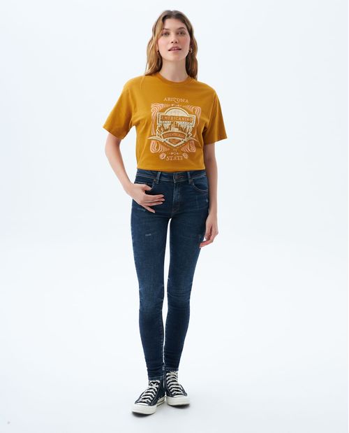 Jean Jegging con raspones localizados para mujer
