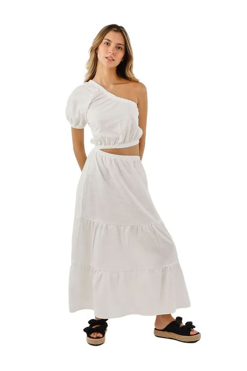 Vestido Largo Blanco para mujer Cala