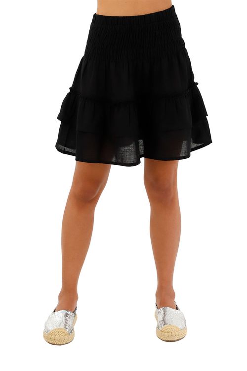 Falda Corta Negro para mujer Fiore