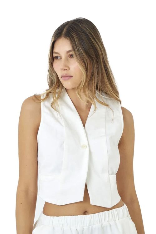 Chaleco Marfil para mujer Ilex