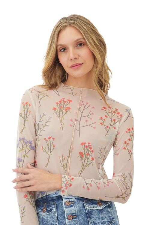 Buzo Estampado Floral Beige para mujer Gea