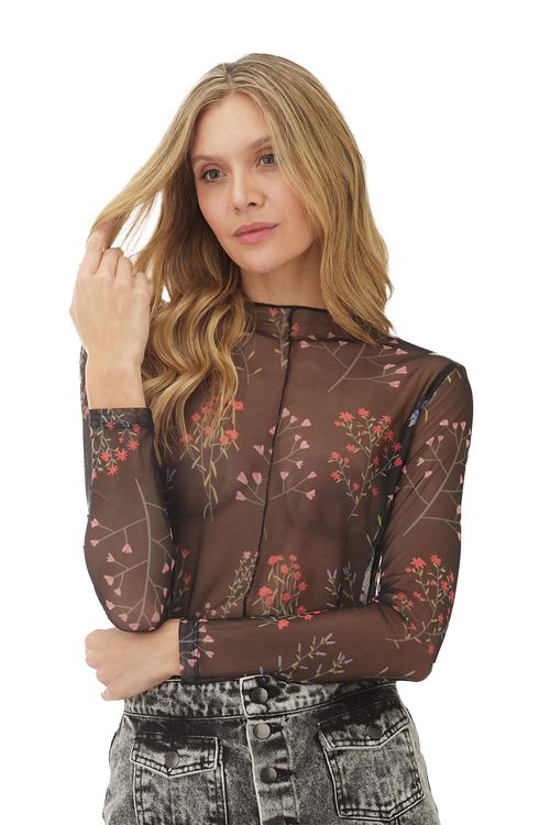 Buzo Estampado Floral Negro para mujer Gea