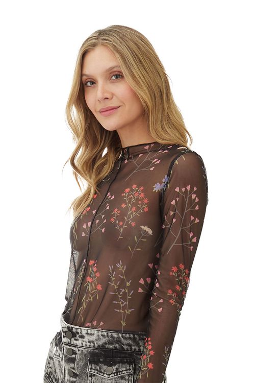 Buzo Estampado Floral Negro para mujer Gea