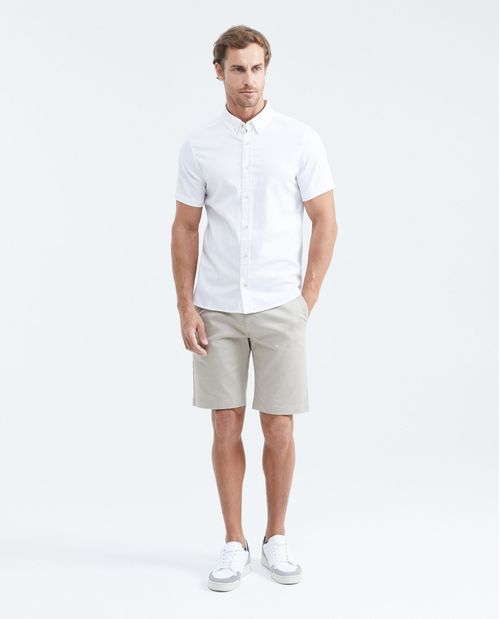 Camisa Slim fit manga corta para hombre