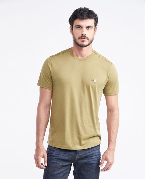 Camiseta Básica Slim Fit Cuello Redondo en Algodón Pima para Hombre