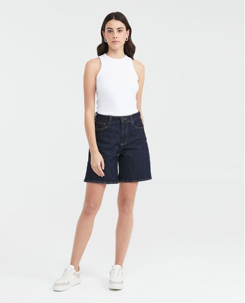 Short en Denim High Rise Azul Oscuro para Mujer