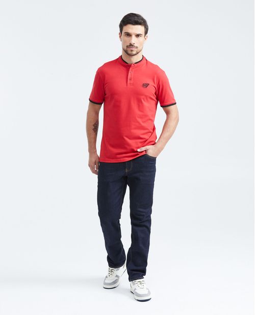 Camiseta Polo Slim Fit Cuello Nerú para Hombre