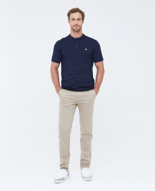 Camiseta Polo Slim Fit Cuello Nerú para Hombre