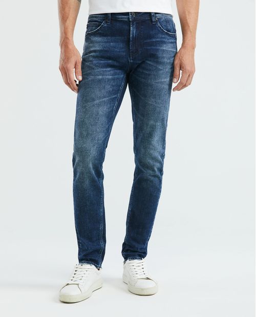Jean de Hombre Super Slim Fit, Rider, Bota Super Slim - Azul Oscuro