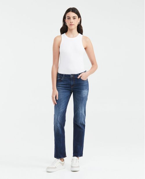 Jean Low Rise Boot Cut Azul Oscuro para Mujer