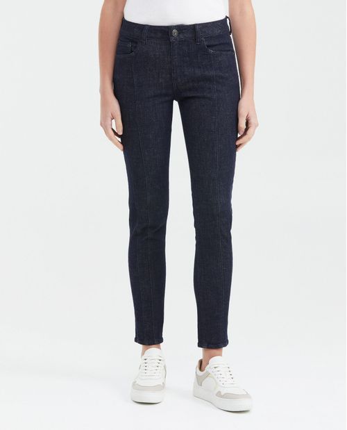 Jean High Rise Bota Slim Azul Ultra Oscuro para Mujer