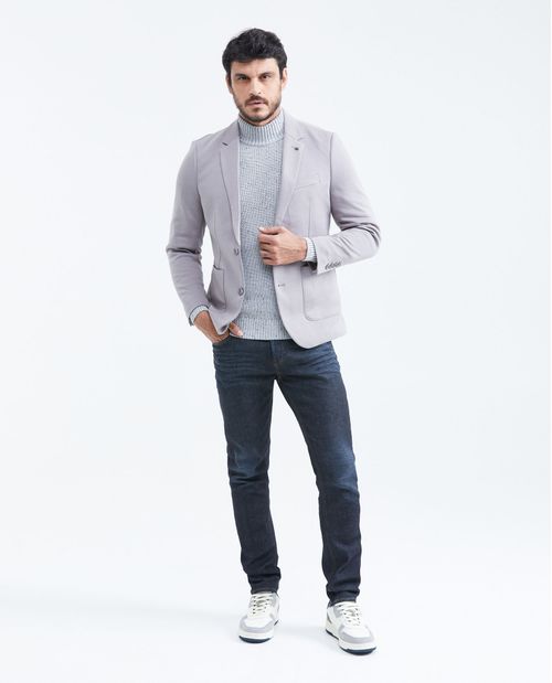Chaqueta en Tejido de Punto Tipo Blazer para Hombre