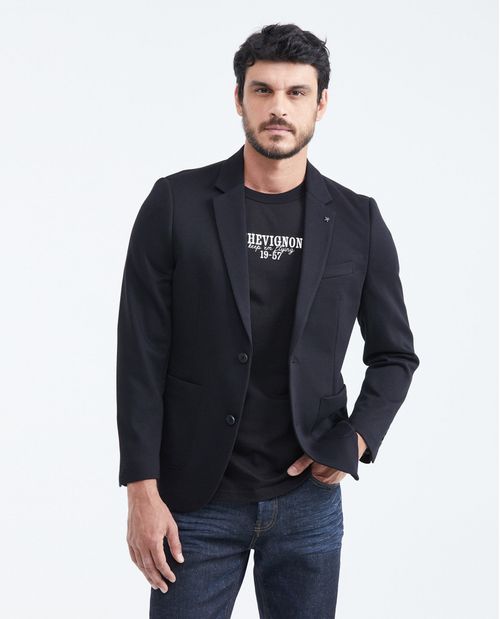 Chaqueta en Tejido de Punto Tipo Blazer para Hombre