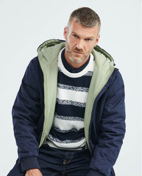 Chaqueta de Hombre, Acolchada con Capucha - Doble Faz