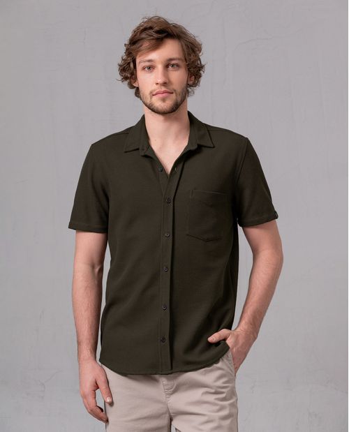 Camisa texturizada para hombre
