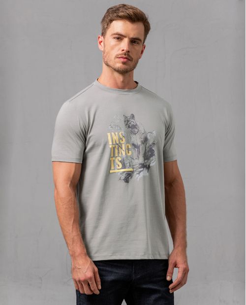 Camiseta básica estampada para hombre