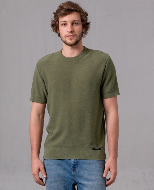 Camiseta básica con fajón para hombre