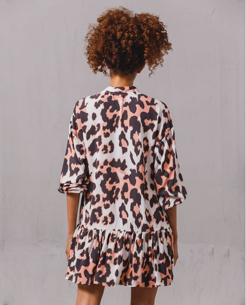 Vestido corto de animal print para mujer