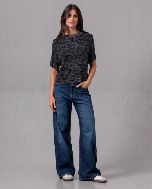 Buzo tejido con hilos de lurex para mujer