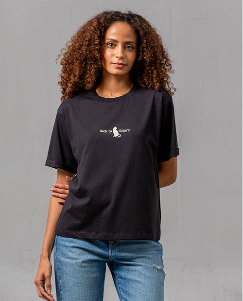 Camiseta básica de manga corta para mujer