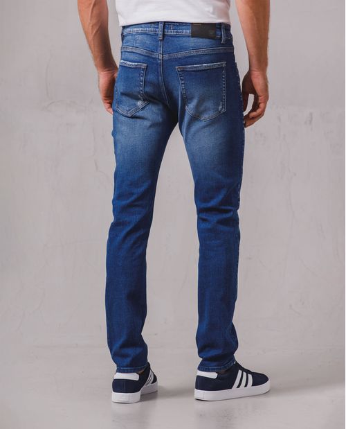 Jean Straight tono oscuro para hombre