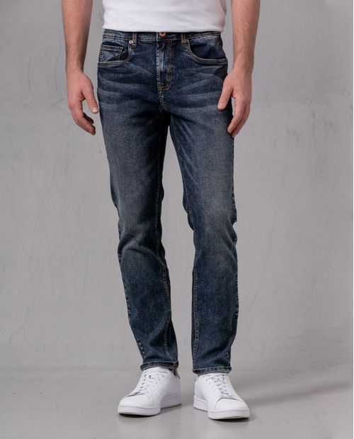 Jean Super Slim con desgastes para hombre