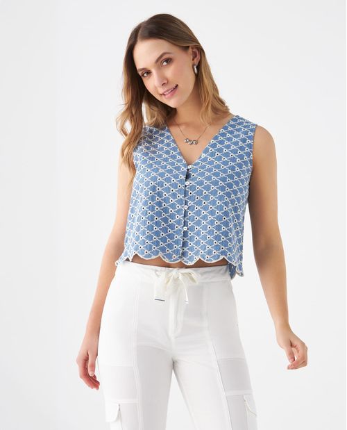 Camisa bordada para mujer