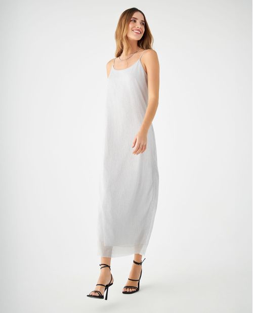 Vestido con escote redondo para mujer