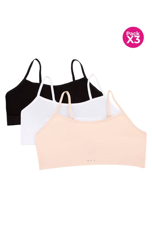 Top seamless sin costuras laterales paquete x3