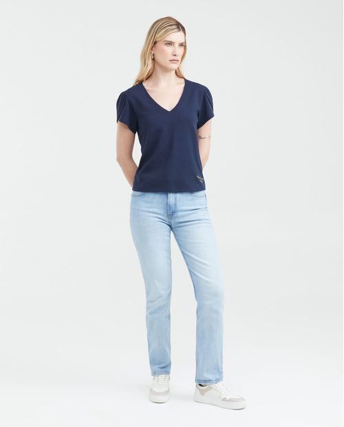 Camiseta con Mangas con Volumen para Mujer
