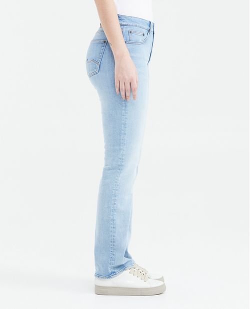 Jean Super High Rise Boot Cut Azul Claro Lavado Vintage para Mujer