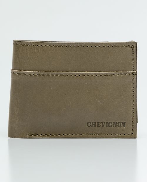 Billetera en Cuero Formato Horizontal Dos Alas con Portadocuments para Hombre