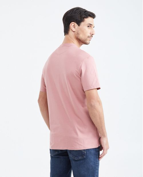 Camiseta Classic Fit con Bolsillo Cuello Redondo para Hombre