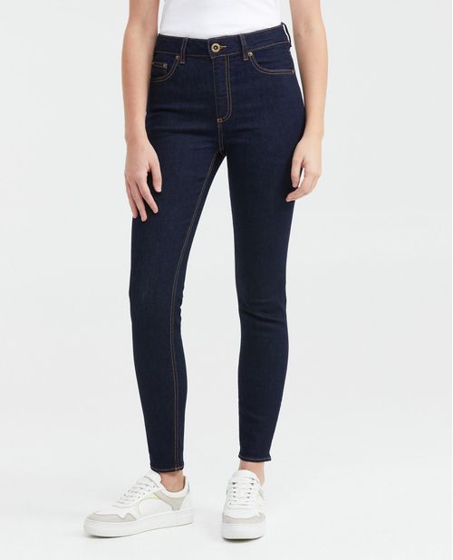 Jean Super High Rise Bota Slim Azul Ultra Oscuro para Mujer