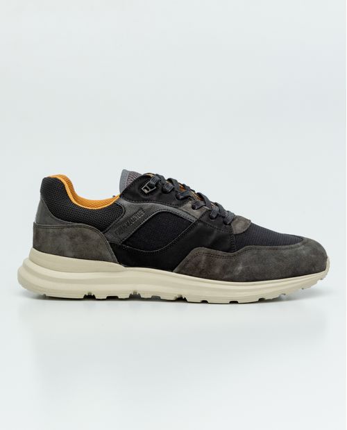Tenis Tipo Runner en Textil y Cuero para Hombre
