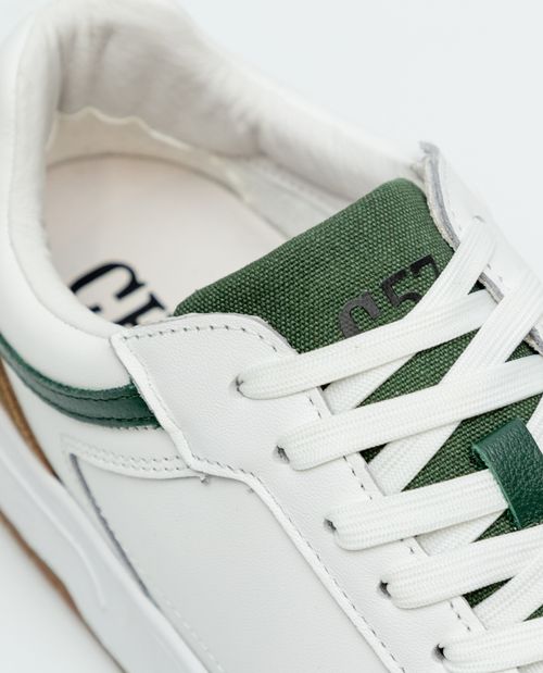 Tenis Tipo Basket en Cuero para Hombre