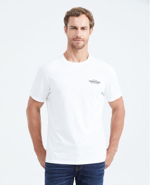 Camiseta Slim Fit Estampada Cuello Redondo para Hombre