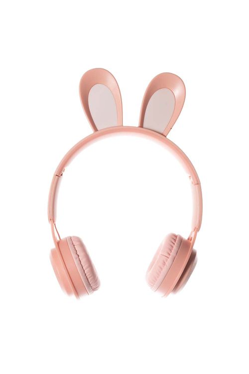 Audífonos inalámbricos de diadema con diseño de conejo