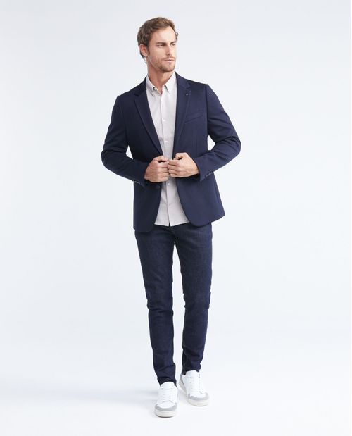 Blazer en Tejido de Punto con Bolsillos Funcionales para Hombre