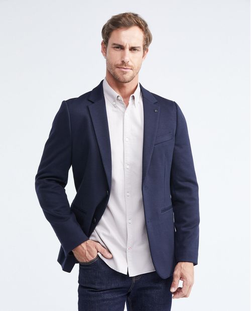 Blazer en Tejido de Punto con Bolsillos Funcionales para Hombre